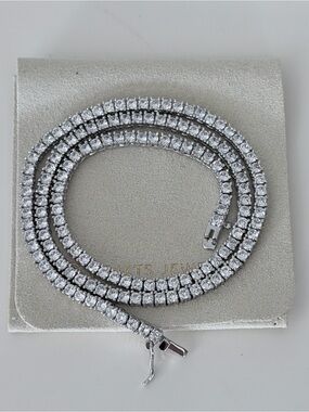 Tennis Necklace (2.5mm) Platinum 40 cm
